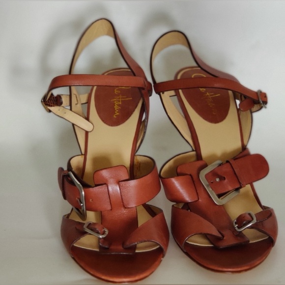 NWT Cole Haan Gia Leather Woodbury Brown Sandals Sz 10M - Picture 4 of 8